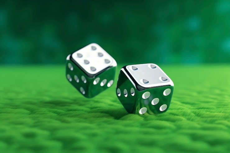 Antarmuka permainan kasino langsung dengan tabel baccarat dan dealer